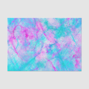 Cotton Candy Pink & Blue Watercolor Wash Stein Seidenpapier