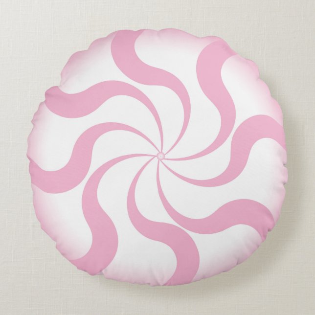 Cotton Candy Pink Candy Throw Kissen (Vorderseite)