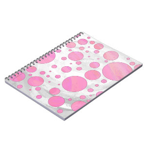 Cotton Candy Pink Polka Dot Notizblock