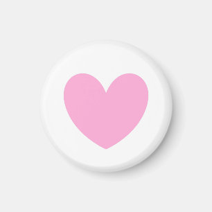 Cotton Candy Pink polka hearts on white Magnet