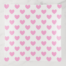 Cotton Candy Pink Polka Herzen auf weiß