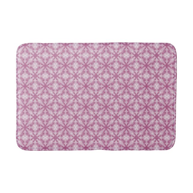 Cotton Candy Pink Swirl Girly Bath Mat Badematte (Vorderseite)