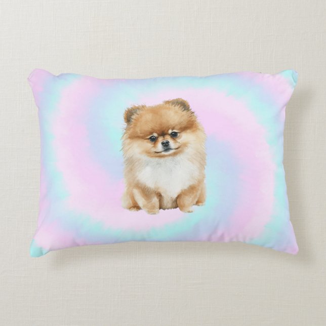 Cotton Candy Puppy Liebe Accent Kissen (Vorderseite)