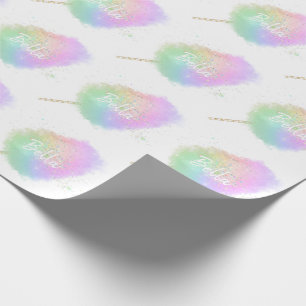 Cotton candy Regenbogen Glitzer niedlich Geschenkpapier