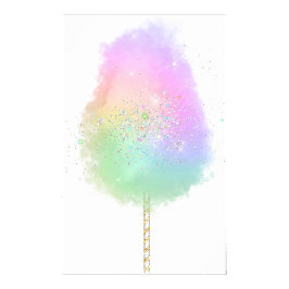 Cotton candy Regenbogen Glitzer niedlich Poster