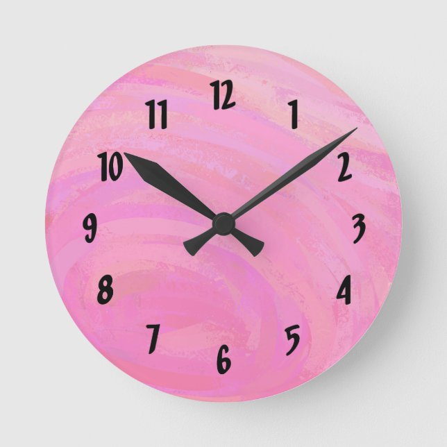 Cotton Candy Runde Wanduhr (Vorderseite)