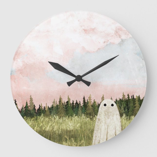 Cotton Candy Skies Große Wanduhr (Vorderseite)