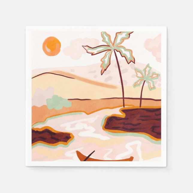 Cotton Candy Skies Serviette (Vorderseite)