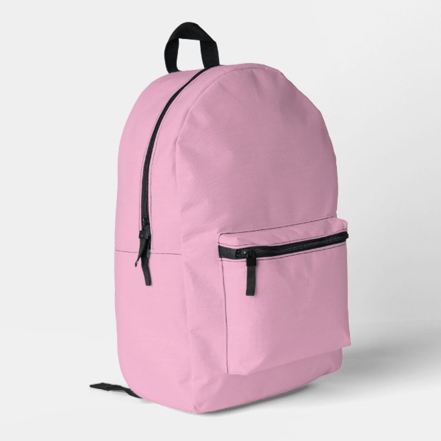 Cotton Candy Solid Color Bedruckter Rucksack (Rückseitige Ecke links)