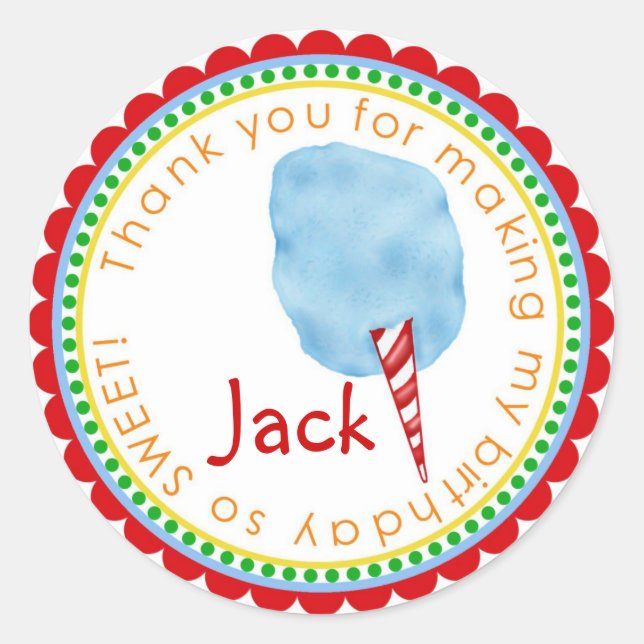 Cotton Candy Stickers - Blau (Vorderseite)