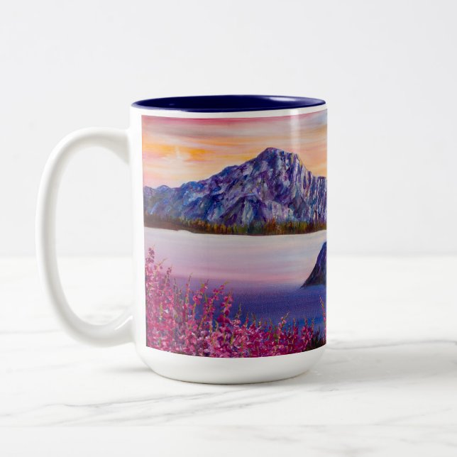 Cotton Candy Sunset Zweifarbige Tasse (Links)