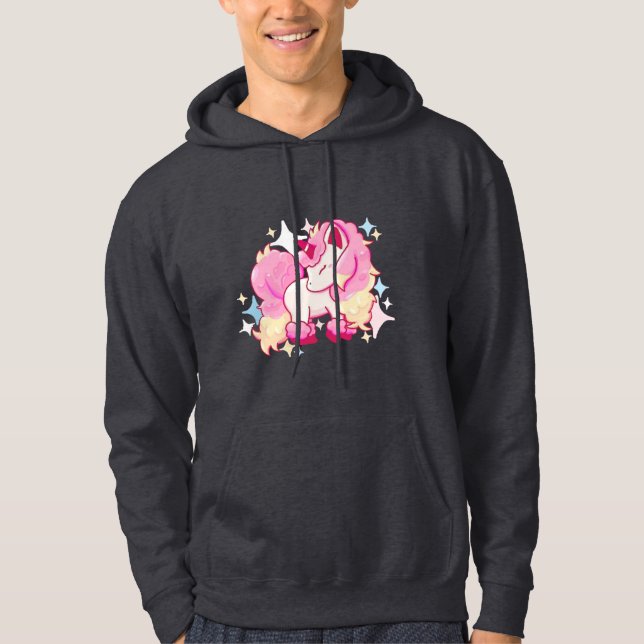 Cotton Candy Unicorn Hoodie (Vorderseite)