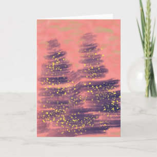 Cotton Candy Winterscape Holiday Art Card Karte