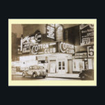 Cotton Club, New York City Vintag Postkarte<br><div class="desc">Eine Reproduktion einer Vintagen Postkarte zeigt den berühmten Musiksaal. [Z10301]</div>