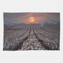 Cotton Field Harvest Moon - Farmhouse Decor Geschirrtuch