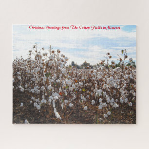 Cotton Field Missouri - Weihnachtsgrüße Puzzle