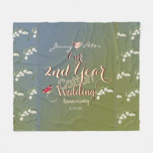 Cotton Hochzeitstag im 2. Jahr Fleecedecke