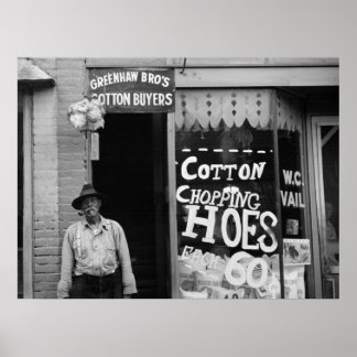 Cotton-Hopping Hoes, 1930er Poster