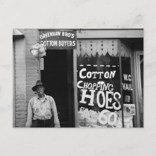 Cotton-Hopping Hoes, 1930er Postkarte