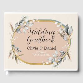 Cotton Peach-Blätter für das Hochzeitstorch Gästebuch