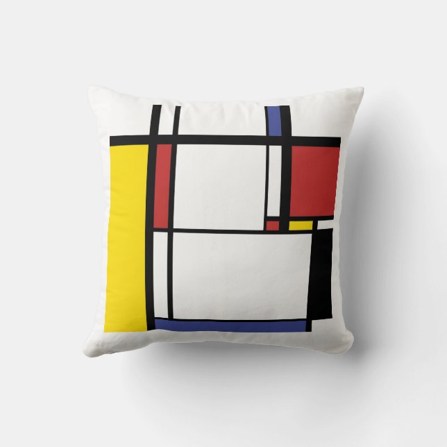 Cotton Pillow - Piet Mondrian Kissen (Rückseite)