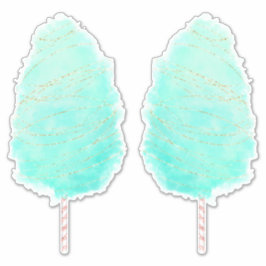 Cotton Süßes Aquarell niedlich aquamarines grünes  Aufkleber