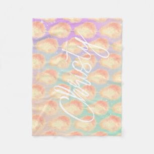 Cotton Süßsternstaub pfirsichfarben aquamarine lil Fleecedecke