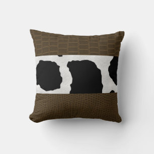 Cotton 'Throw Reversible Animal Print Kissen