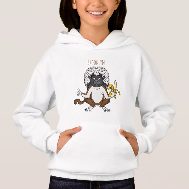 Cotton Top Tamarin Affe Cartoon Illustration (Vorderseite)
