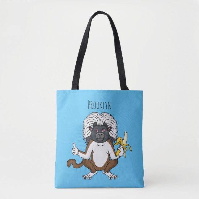 Cotton Top Tamarin Affe Cartoon Illustration (Vorderseite)