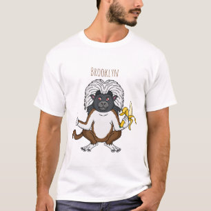 Cotton Top Tamarin Affe Cartoon Illustration