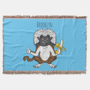 Cotton Top Tamarin Affe Cartoon Illustration Decke