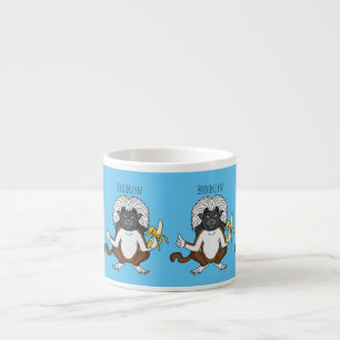 Cotton Top Tamarin Affe Cartoon Illustration Espressotasse