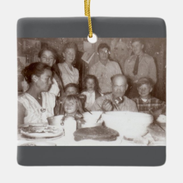 Cotton-White-Familie 1950 Keramikornament (Vorderseite)