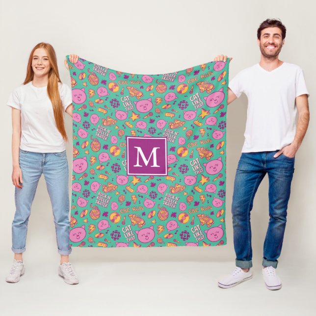 Cottonball Muster Monogram Fleece Blanket (Beispiel)