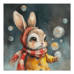 Cottontail Bubbles: Ein bisschen wunderlicher Hase Poster