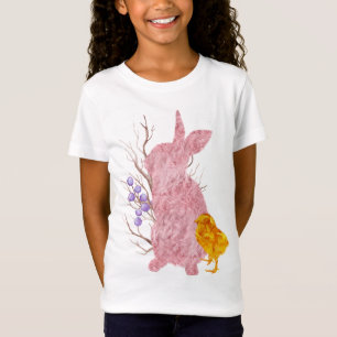 Cottontail Bunny Pink Chick Osterfrühlingsmädchen T-Shirt