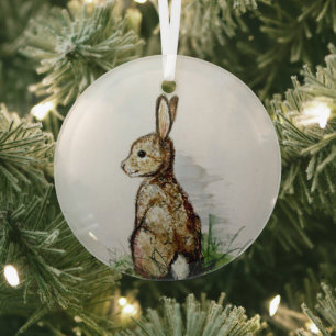 Cottontail von Hevener Ornament Aus Glas