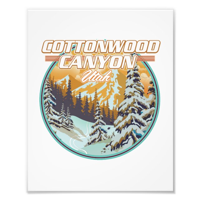 Cottonwood Canyon Utah Logo Fotodruck (Vorne)