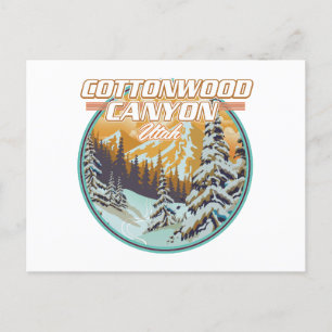 Cottonwood Canyon Utah Logo Postkarte