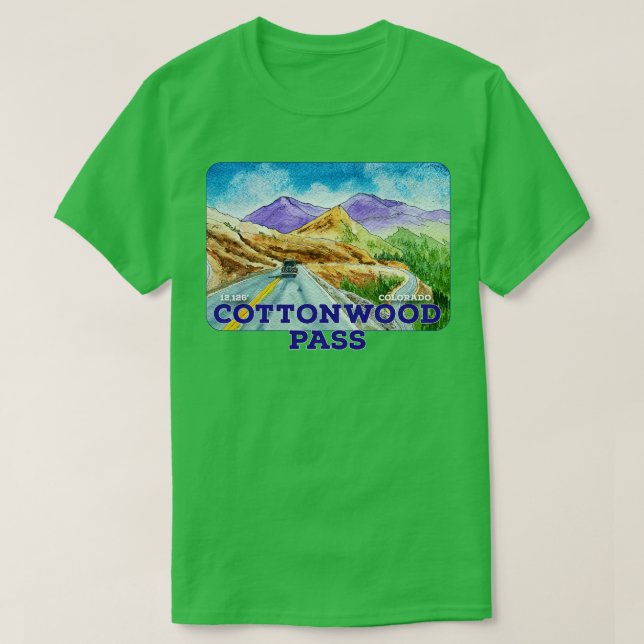 Cottonwood Pass Colorado T-Shirt (Design vorne)
