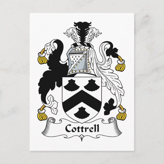 Cottrell-Familienwappen Postkarte (Vorderseite)