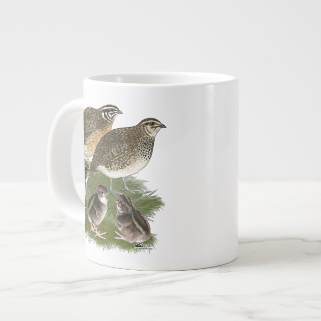 Coturnix Quail Jumbo-Tasse (Vorderseite Links)