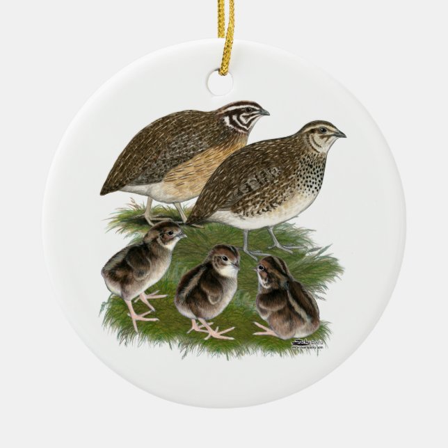 Coturnix Quail Keramik Ornament (Vorne)
