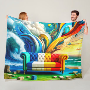 Couch Art Fleecedecke