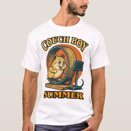 Couch Boy Sommer — Lazy Vibes Hamster in Bewegung T-Shirt