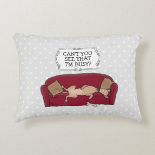 Couch Greyhound (fawn) Dog Lazy Sleeping Funny Dekokissen