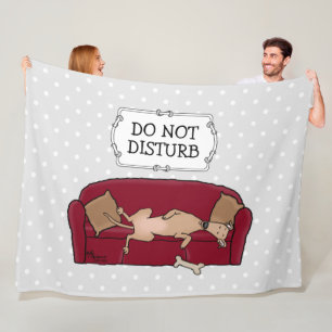 Couch Greyhound (fawn) Dog Lazy Sleeping Funny Fleecedecke