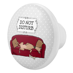 Couch Greyhound (fawn) Dog Lazy Sleeping Funny Keramikknauf