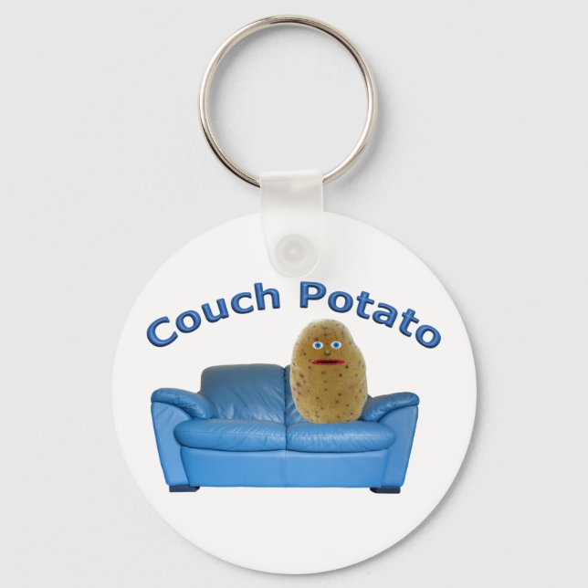 Couch Potato Button Schlüsselanhänger (Vorderseite)